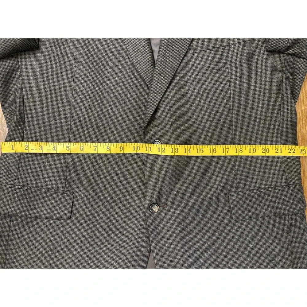 Jos‎ A Bank Men's Wool Cashmere 2 Button Brown Blazer Sportscoat 46L